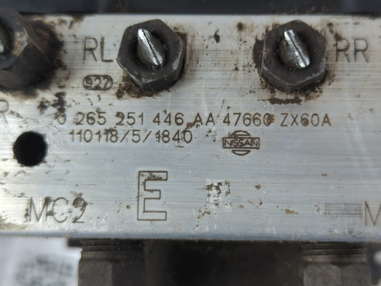 2011-2012 Nissan Altima ABS Pump Control Module Replacement P/N:0 265 251 446 A Fits Fits 2011 2012 OEM Used Auto Parts - Oemusedautoparts1.com