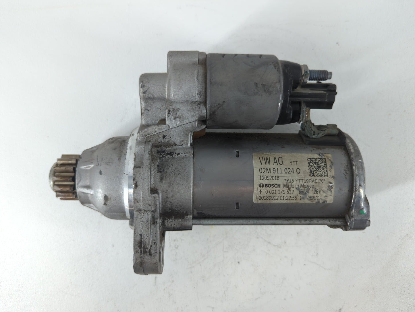 2018-2022 Volkswagen Tiguan Car Starter Motor Solenoid OEM P/N:02M 911 024 Q Fits Fits 2018 2019 2020 2021 2022 OEM Used Auto Parts - Oemusedautoparts1.com