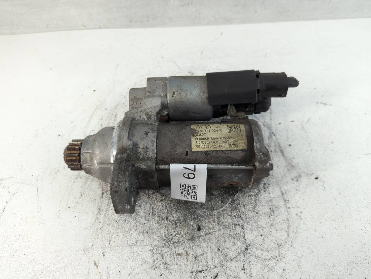 2014-2017 Volkswagen Beetle Car Starter Motor Solenoid OEM P/N:02M 911 024 R Fits OEM Used Auto Parts - Oemusedautoparts1.com