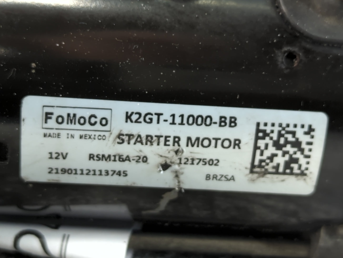 2019-2020 Ford Edge Car Starter Motor Solenoid OEM P/N:K2GT-11000-BB Fits Fits 2019 2020 2021 2022 OEM Used Auto Parts - Oemusedautoparts1.com