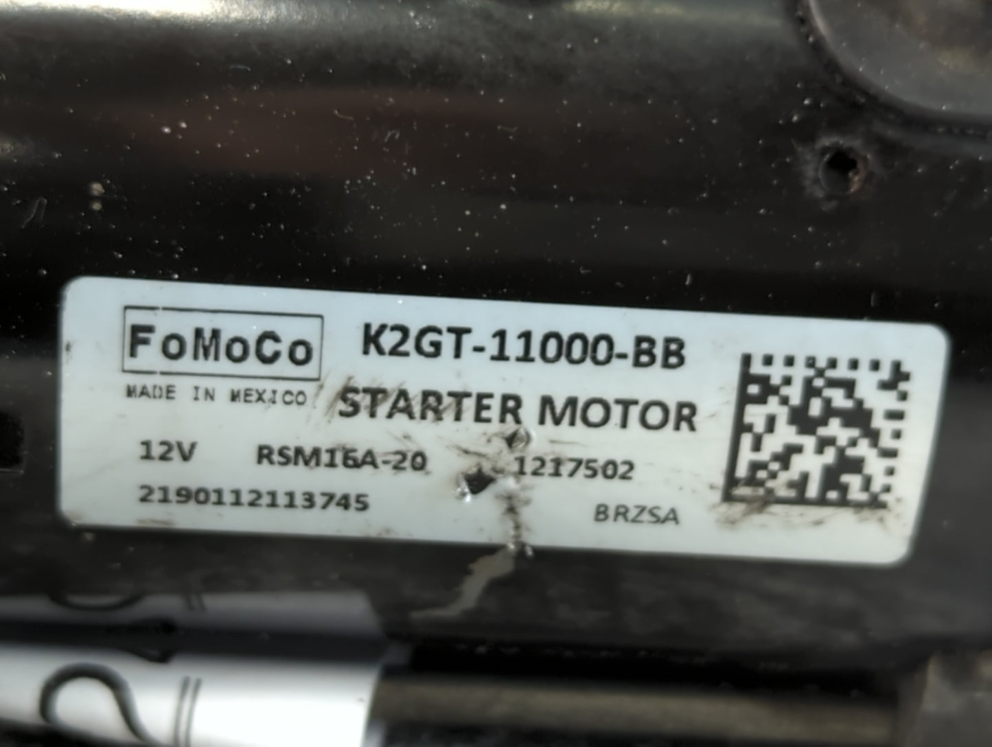 2019-2020 Ford Edge Car Starter Motor Solenoid OEM P/N:K2GT-11000-BB Fits Fits 2019 2020 2021 2022 OEM Used Auto Parts - Oemusedautoparts1.com