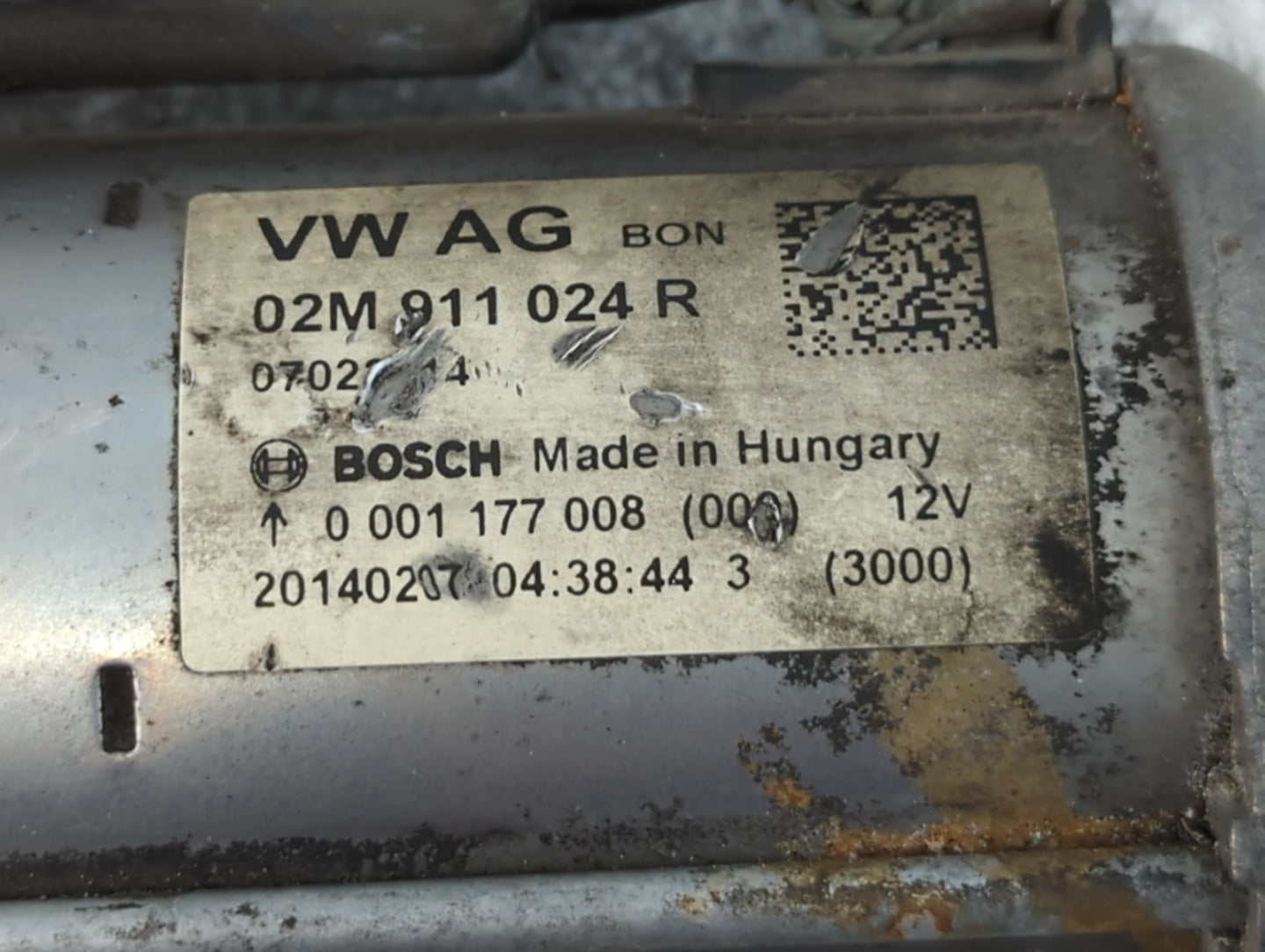 2014-2020 Volkswagen Passat Car Starter Motor Solenoid OEM P/N:02M 911 024 R Fits OEM Used Auto Parts - Oemusedautoparts1.com