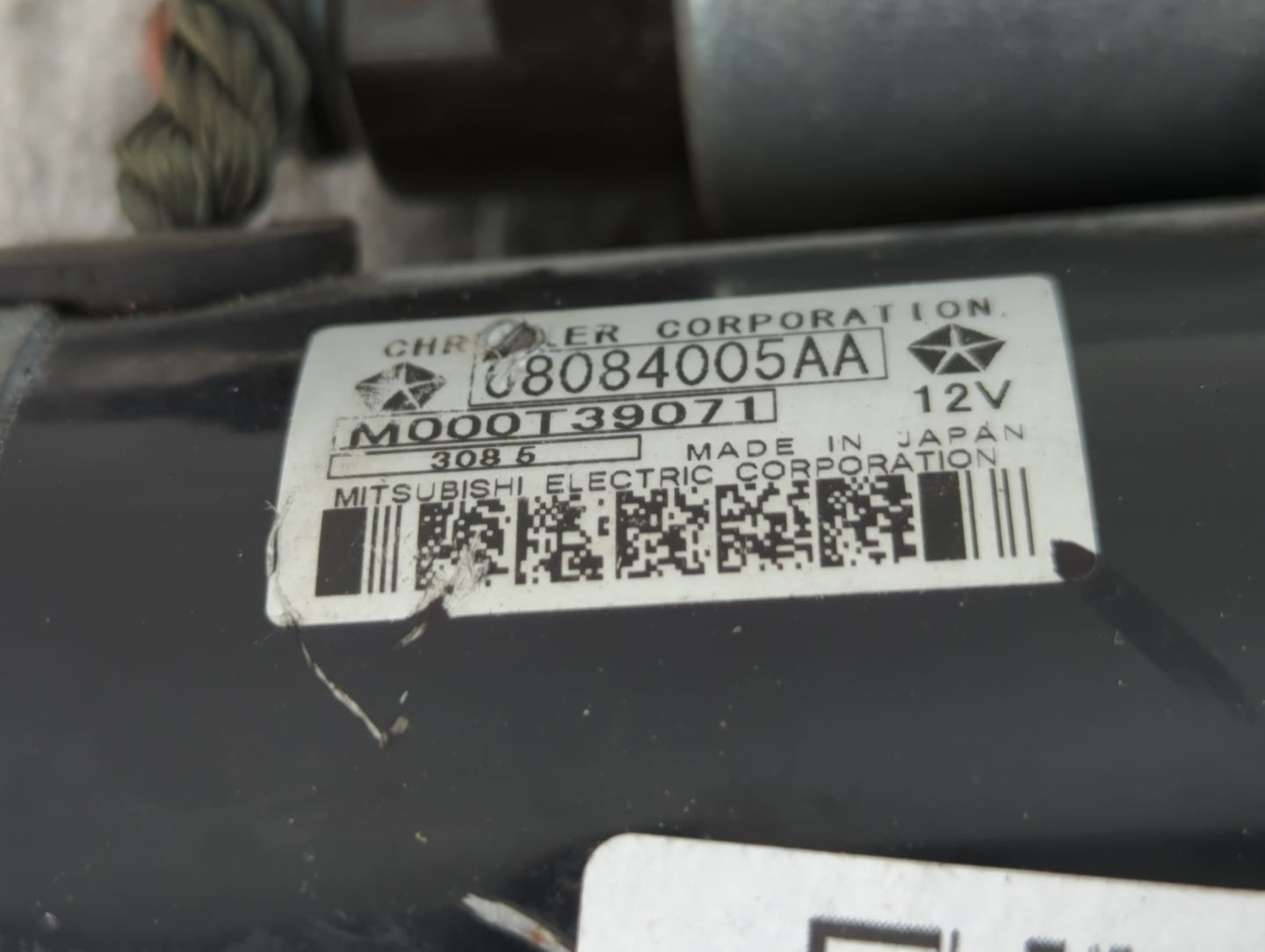 2015-2021 Jeep Renegade Car Starter Motor Solenoid OEM P/N:M000T39071 68084005AA Fits OEM Used Auto Parts - Oemusedautoparts1.com