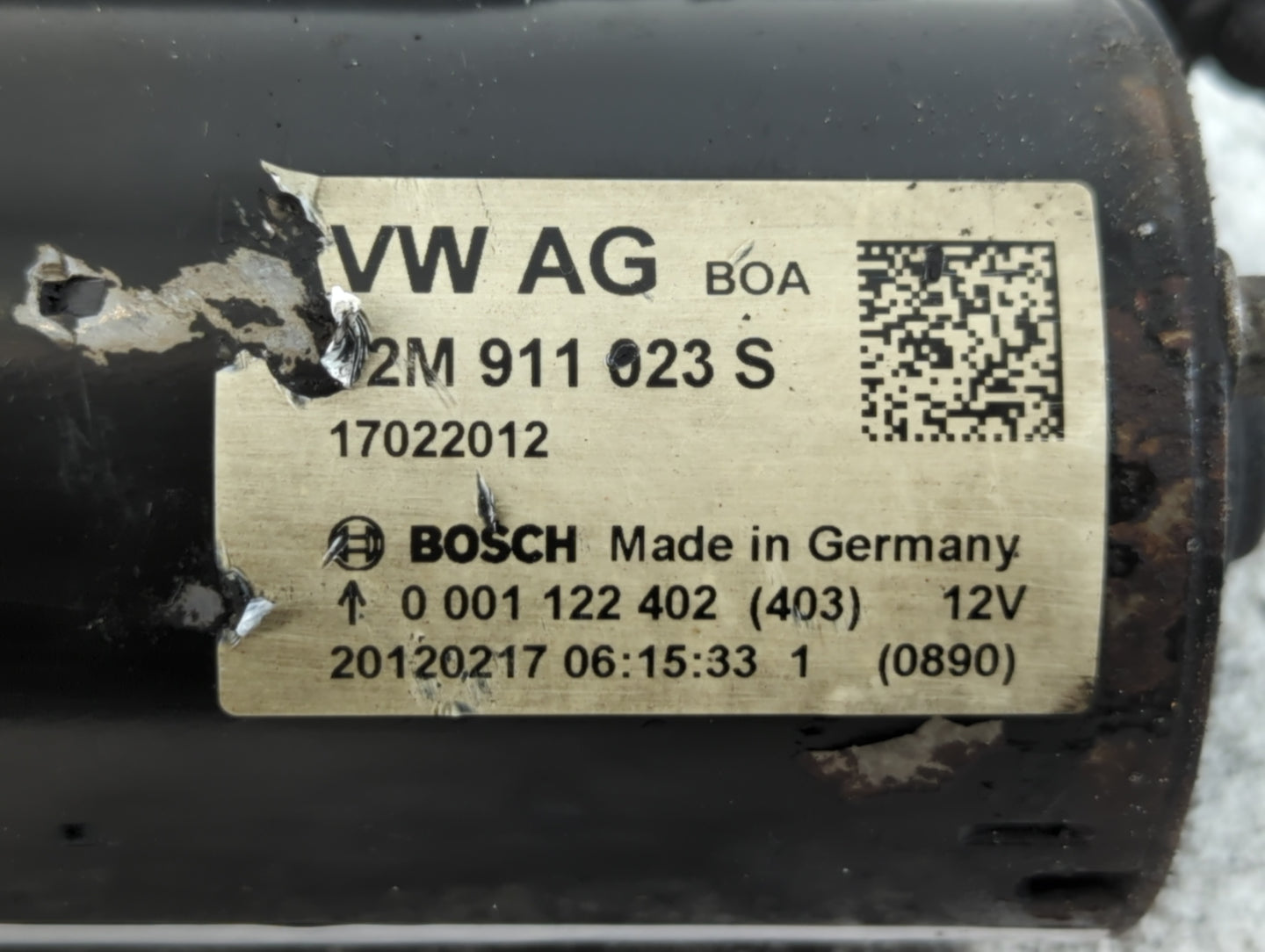 2006-2014 Volkswagen Beetle Car Starter Motor Solenoid OEM P/N:02M 911 023 S Fits OEM Used Auto Parts - Oemusedautoparts1.com