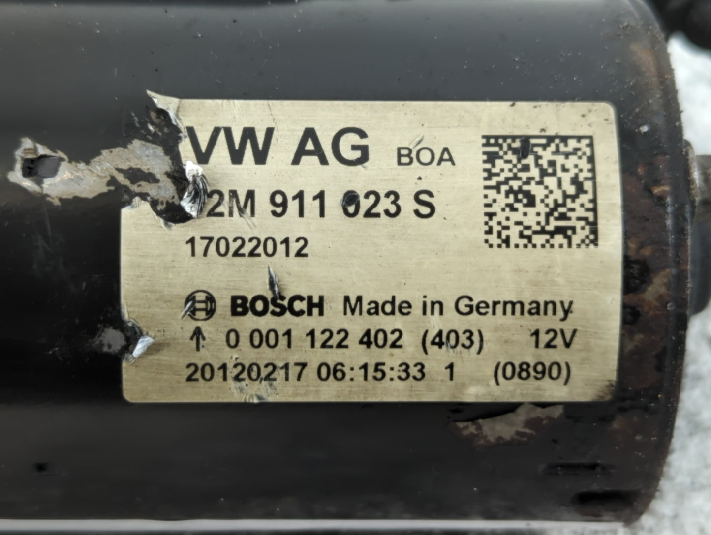 2006-2014 Volkswagen Beetle Car Starter Motor Solenoid OEM P/N:02M 911 023 S Fits OEM Used Auto Parts - Oemusedautoparts1.com