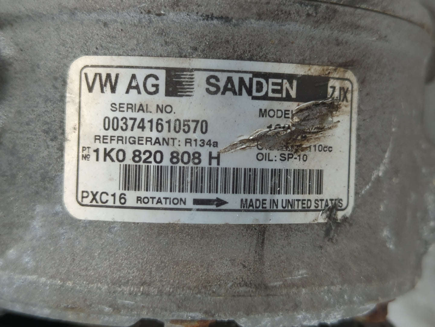 2016-2017 Volkswagen Beetle Air Conditioning A/c Ac Compressor Oem - Oemusedautoparts1.com