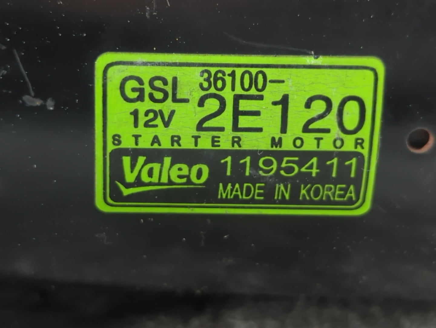 2014-2016 Kia Forte Car Starter Motor Solenoid OEM P/N:1195411 36100-2E120 Fits Fits 2012 2013 2014 2015 2016 OEM Used Auto Parts - Oemusedautoparts1.com