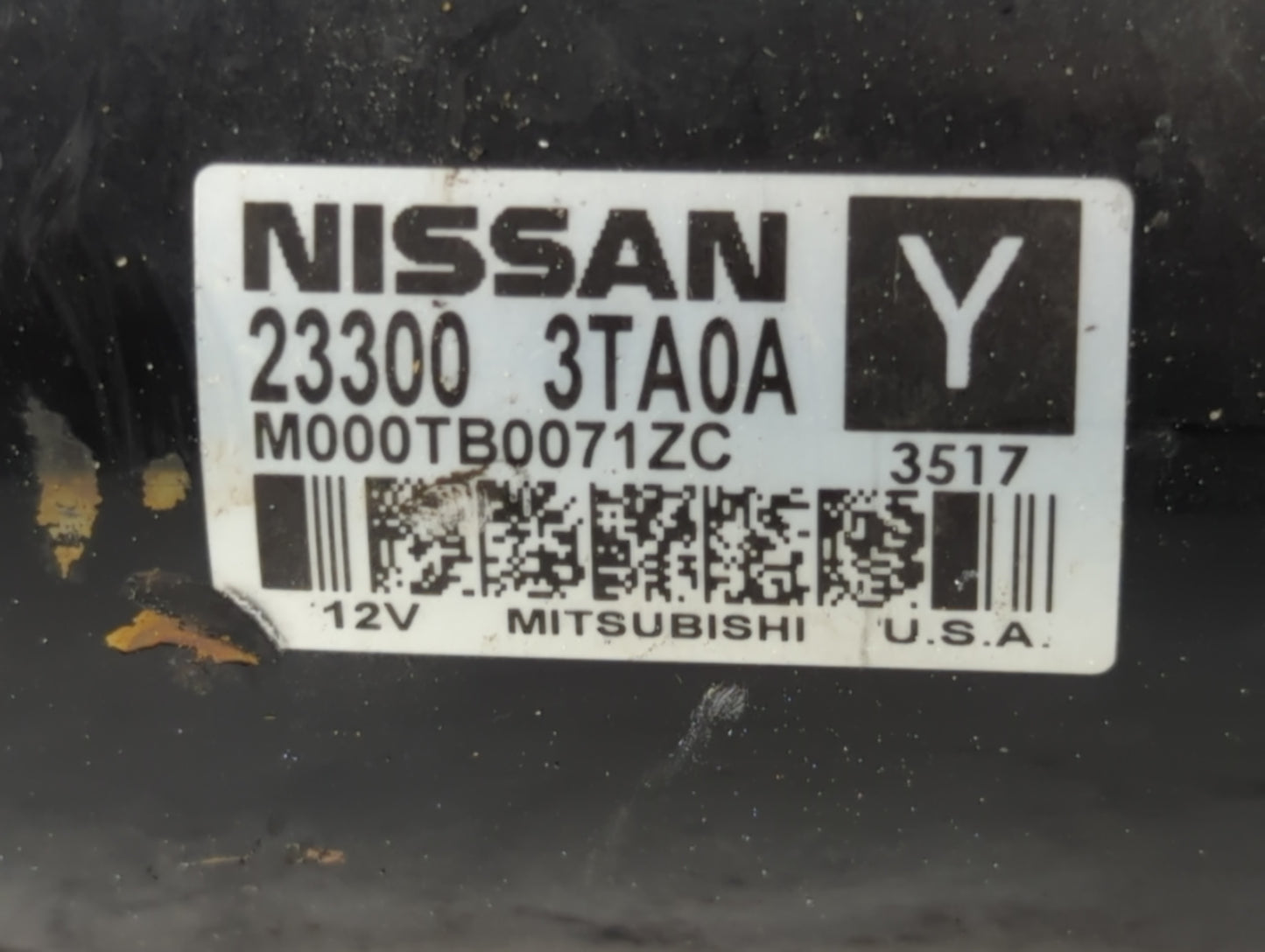 2013-2018 Nissan Altima Car Starter Motor Solenoid OEM P/N:23300 3TA0A Fits Fits 2013 2014 2015 2016 2017 2018 OEM Used Auto Parts - Oemusedautoparts1.com