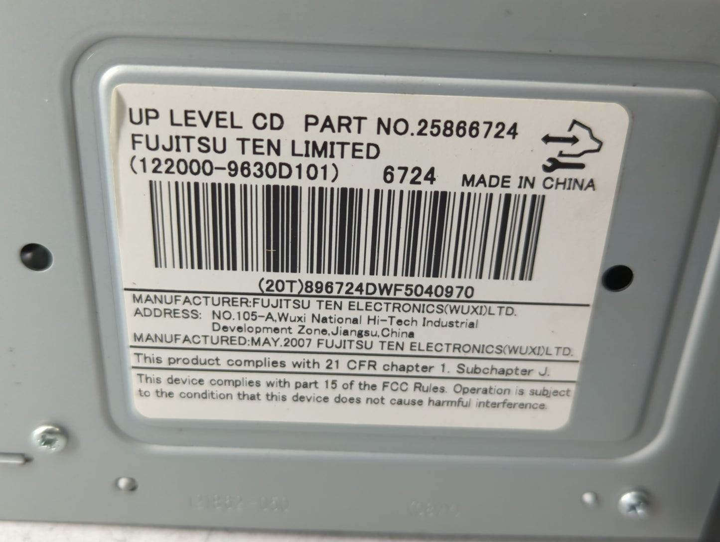 2008 Saturn Vue Radio AM FM Cd Player Receiver Replacement P/N:25866724 Fits OEM Used Auto Parts - Oemusedautoparts1.com