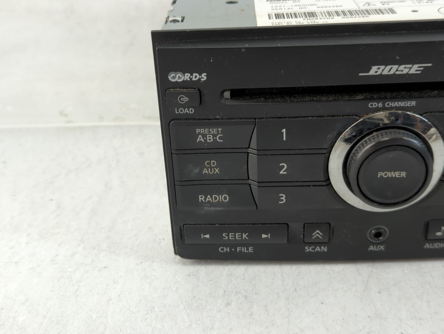 2007 Nissan Maxima Radio AM FM Cd Player Receiver Replacement P/N:28185 ZK31A Fits OEM Used Auto Parts - Oemusedautoparts1.com