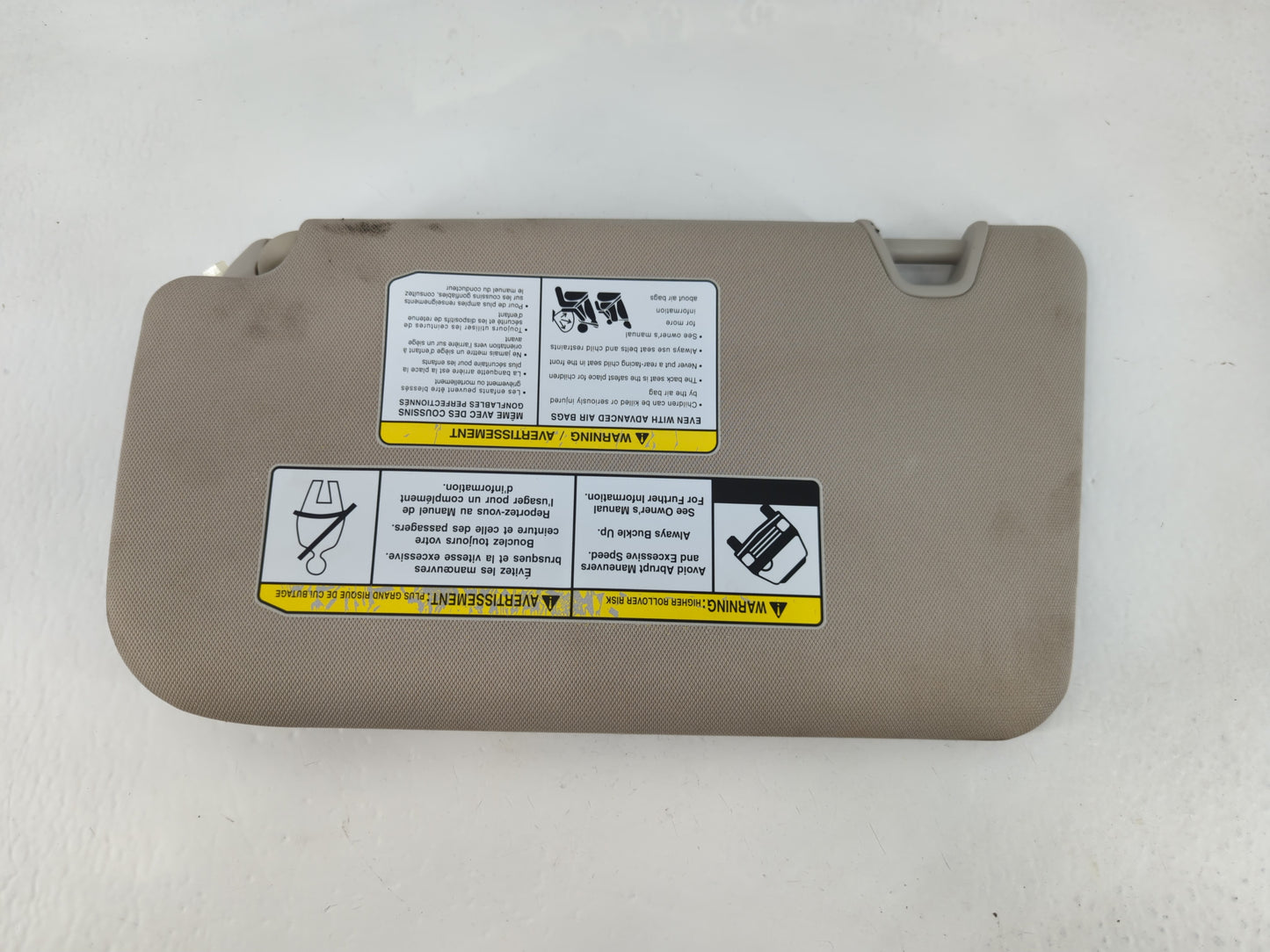 2014-2017 Nissan Rogue Sun Visor Shade Replacement Passenger Right Mirror Fits Fits 2014 2015 2016 2017 OEM Used Auto Parts - Oemusedautoparts1.com