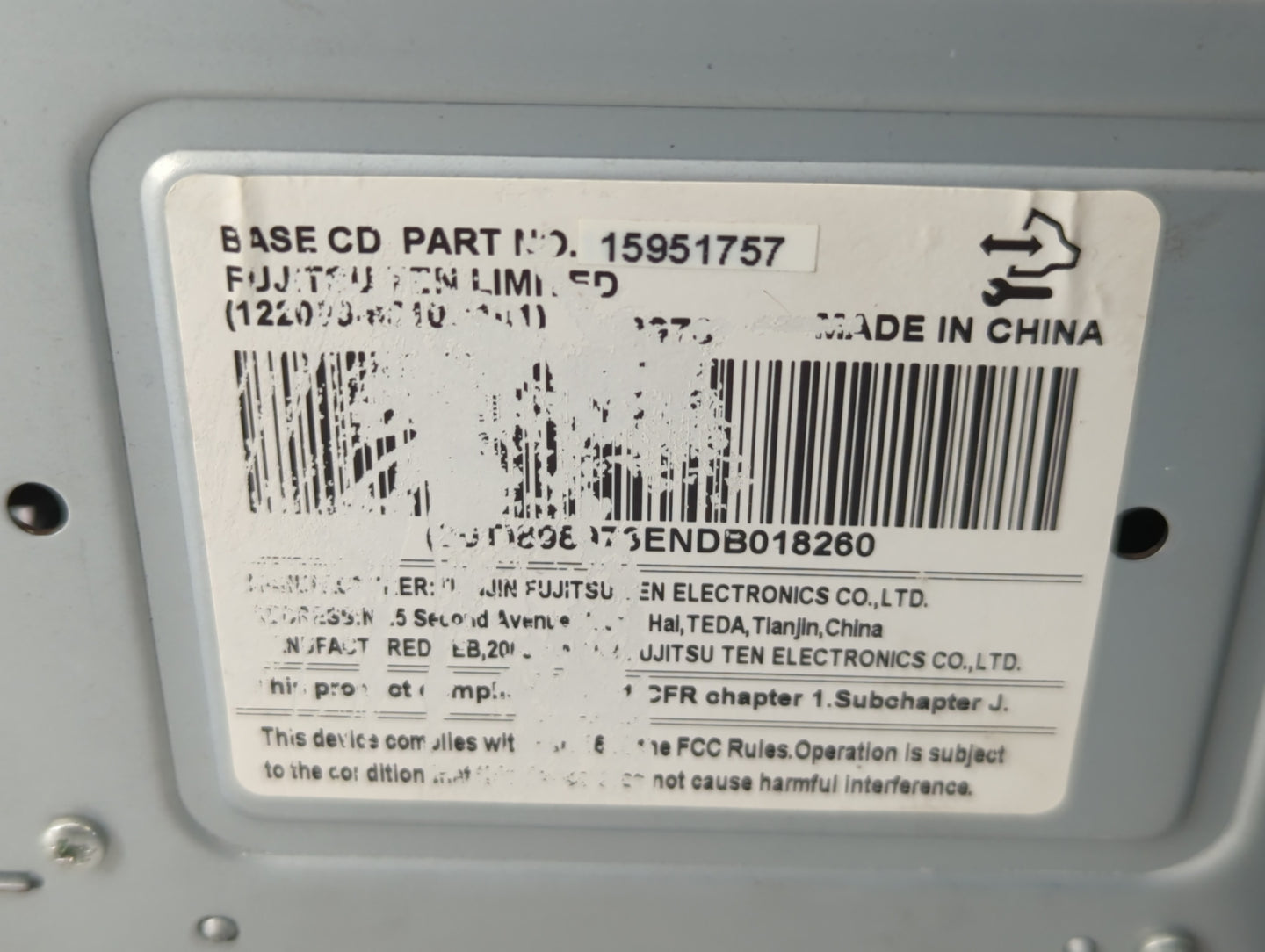 2006 Saab Monte Carlo Radio AM FM Cd Player Receiver Replacement P/N:15951757 Fits Fits 2007 2008 OEM Used Auto Parts - Oemusedautoparts1.com