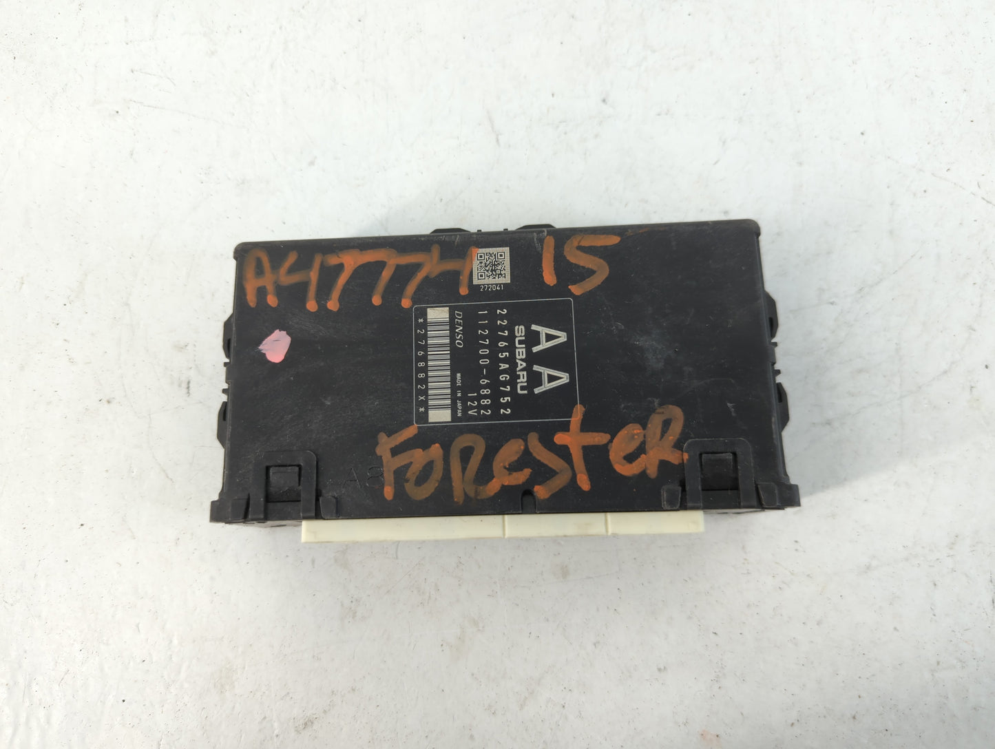 2015-2016 Subaru Forester PCM Engine Control Computer ECU ECM PCU OEM P/N:22765AG752 Fits Fits 2015 2016 OEM Used Auto Parts - Oemusedautoparts1.com