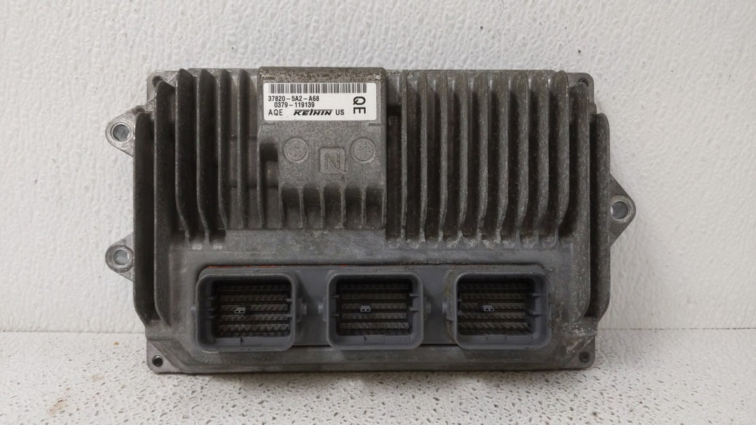 2013 Honda Accord PCM Engine Control Computer ECU ECM PCU OEM P/N:37820-5A2-A68 Fits OEM Used Auto Parts