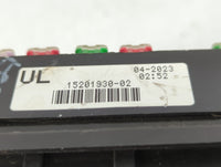 2003-2006 Cadillac Escalade Esv Fusebox Fuse Box Panel Relay Module P/N:15201930-02 Fits Fits 2003 2004 2005 2006 OEM Used Auto Parts - Oemusedautoparts1.com