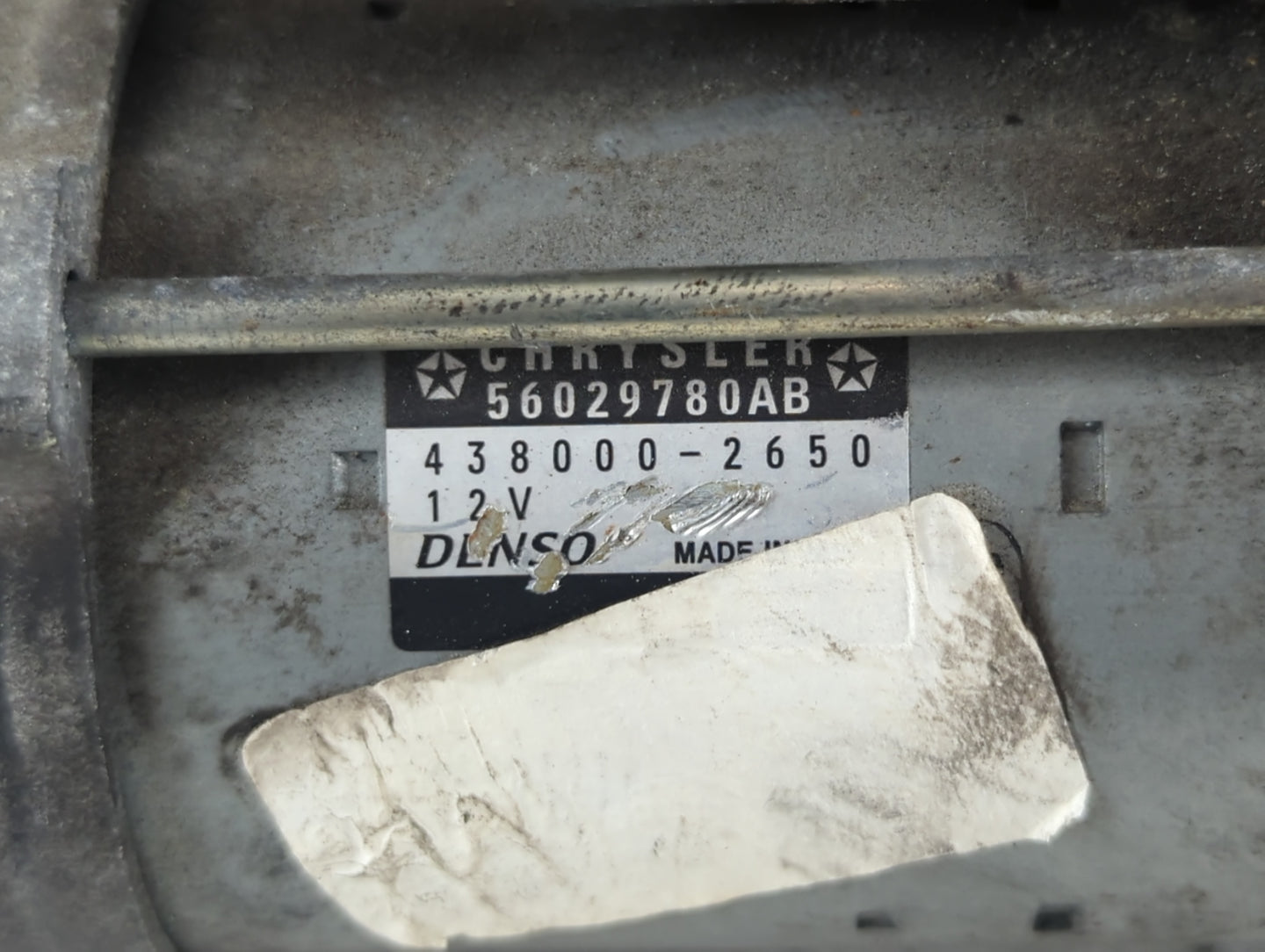 2018-2022 Jeep Wrangler Car Starter Motor Solenoid OEM P/N:438000-2650 56029780AB Fits Fits 2016 2017 2018 2019 2020 2021 2022 OEM Used Auto Parts - Oemusedautoparts1.com