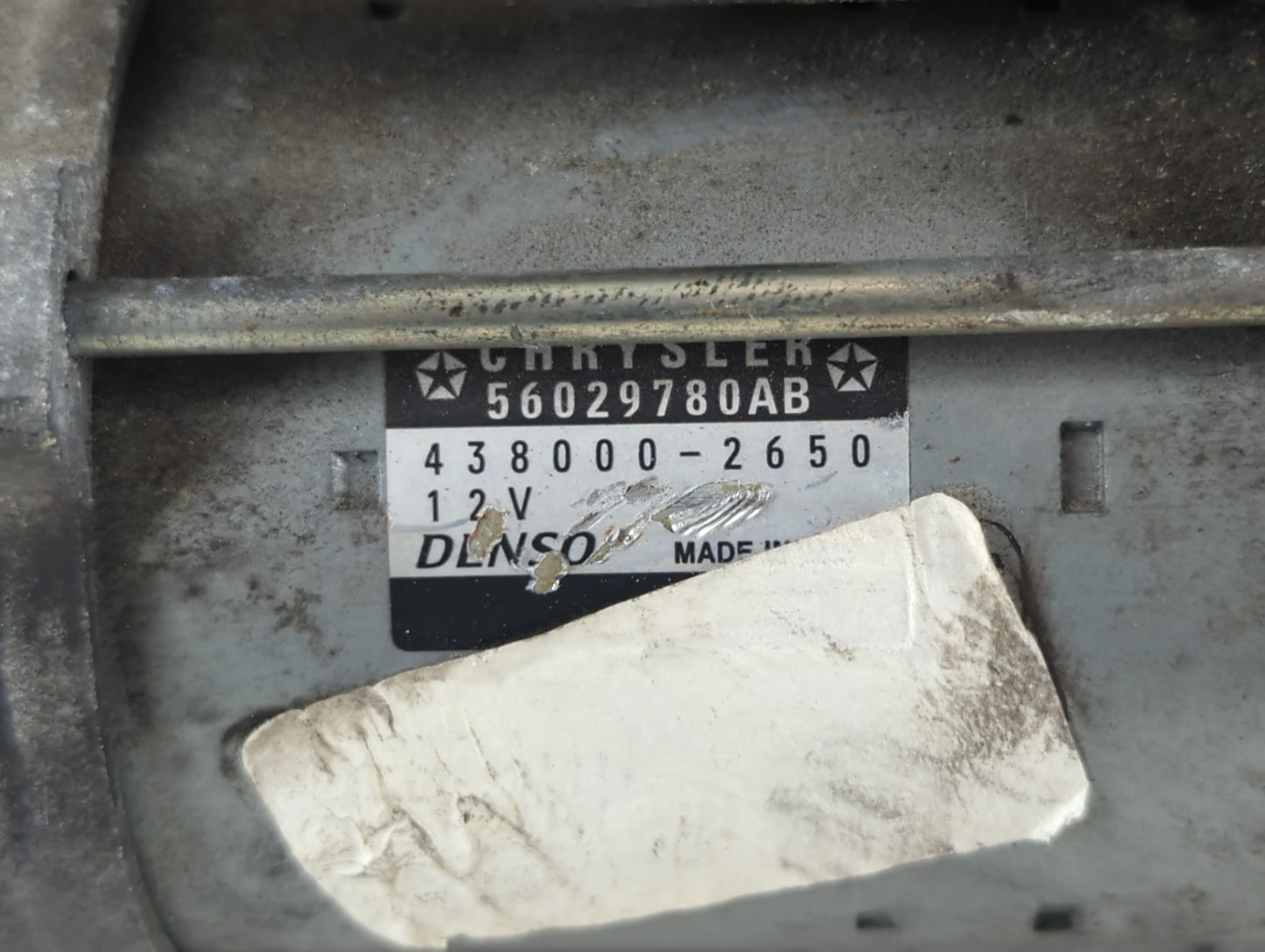 2018-2022 Jeep Wrangler Car Starter Motor Solenoid OEM P/N:438000-2650 56029780AB Fits Fits 2016 2017 2018 2019 2020 2021 2022 OEM Used Auto Parts - Oemusedautoparts1.com