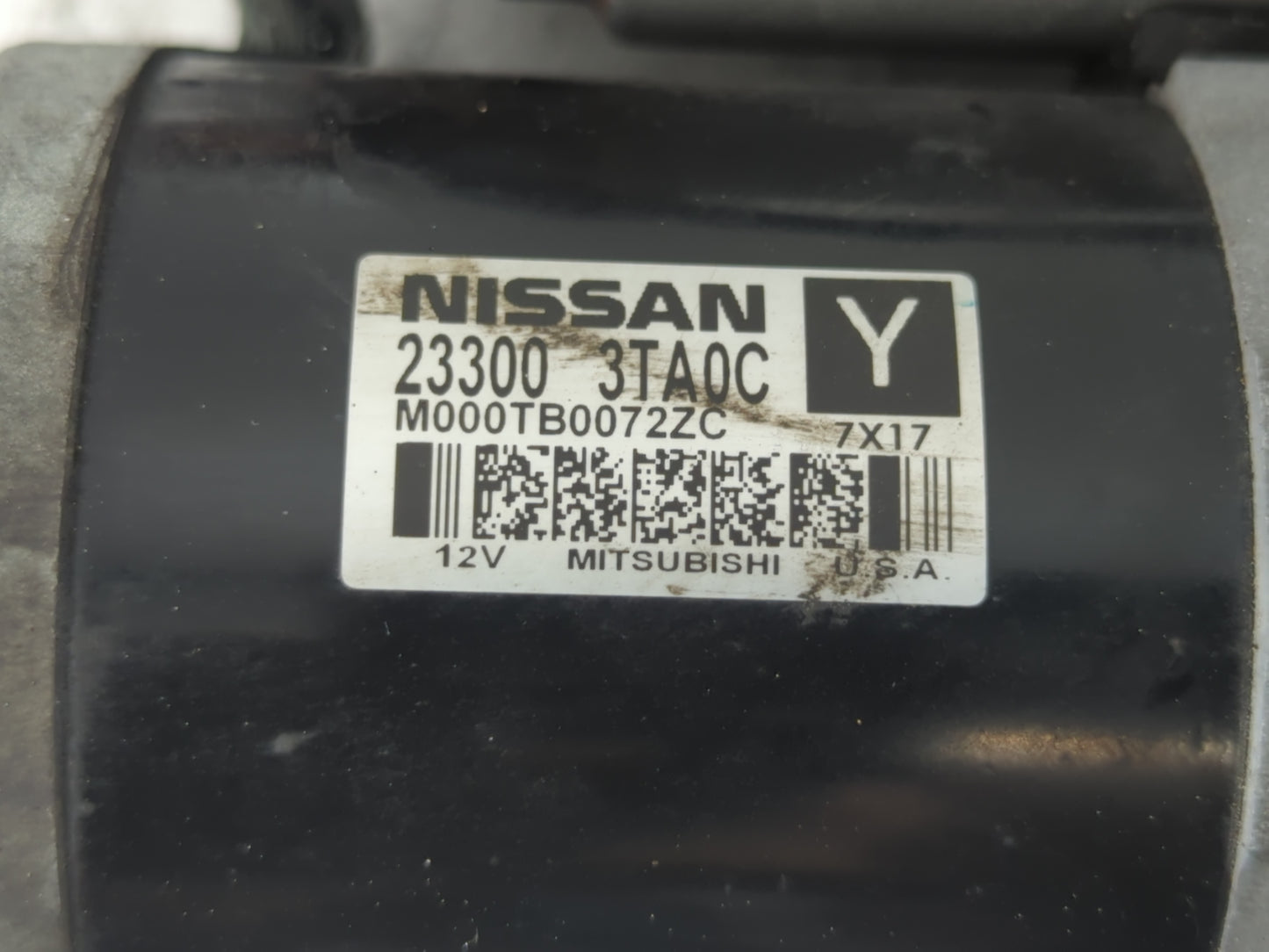 2013-2018 Nissan Altima Car Starter Motor Solenoid OEM P/N:M000TB0072ZC 23300 3TA0C Fits Fits 2013 2014 2015 2016 2017 2018 OEM Used Auto Parts - Oemusedautoparts1.com