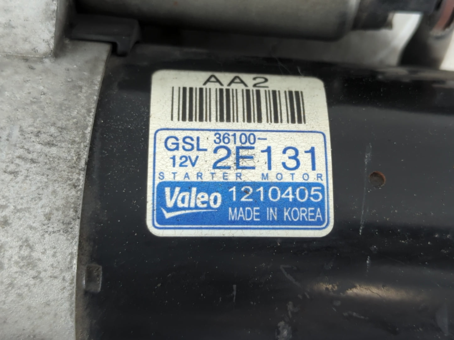 2014-2016 Hyundai Elantra Car Starter Motor Solenoid OEM P/N:1210405 36100-2E131 Fits Fits 2014 2015 2016 OEM Used Auto Parts - Oemusedautoparts1.com