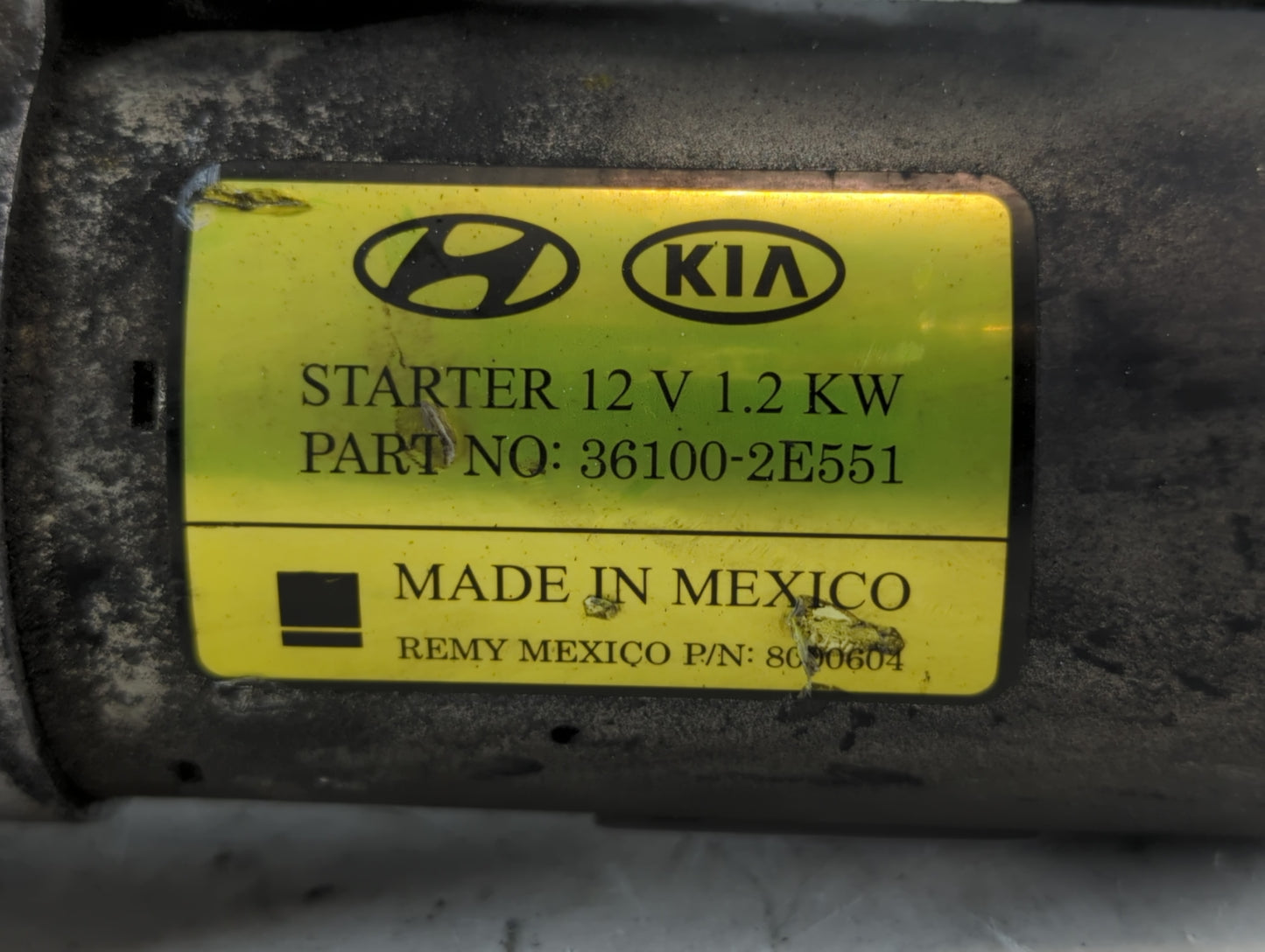 2014-2020 Hyundai Elantra Car Starter Motor Solenoid OEM P/N:36100-2E551 Fits Fits 2014 2015 2016 2017 2018 2019 2020 OEM Used Auto Parts - Oemusedautoparts1.com