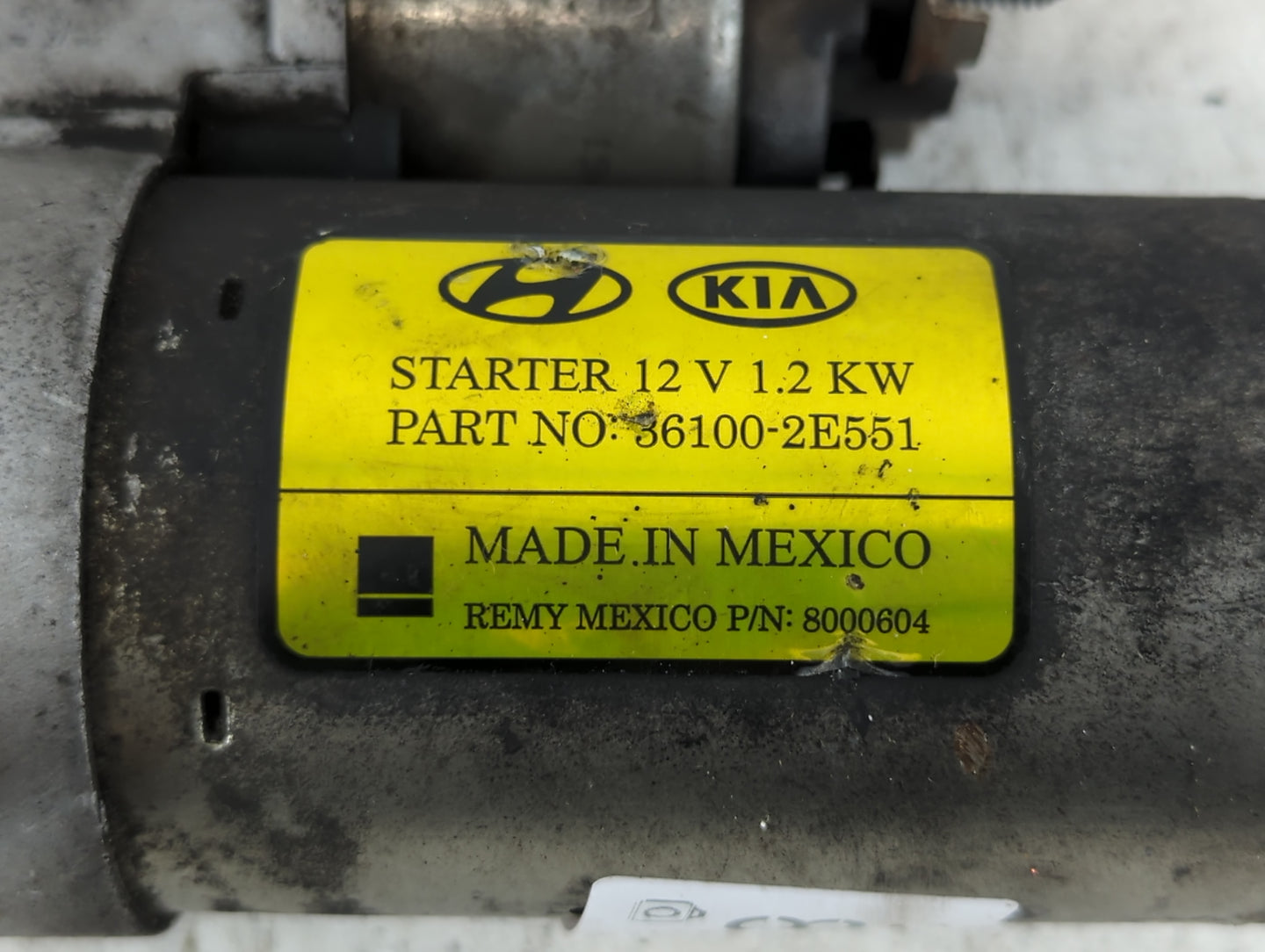 2014-2020 Hyundai Elantra Car Starter Motor Solenoid OEM P/N:36100-2E551 Fits Fits 2014 2015 2016 2017 2018 2019 2020 OEM Used Auto Parts - Oemusedautoparts1.com