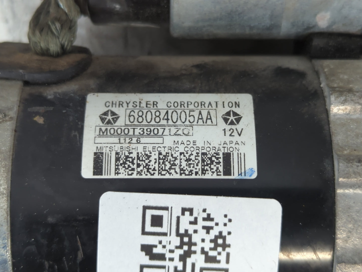 2015-2017 Chrysler 200 Car Starter Motor Solenoid OEM P/N:68084005AA Fits Fits 2015 2016 2017 OEM Used Auto Parts - Oemusedautoparts1.com