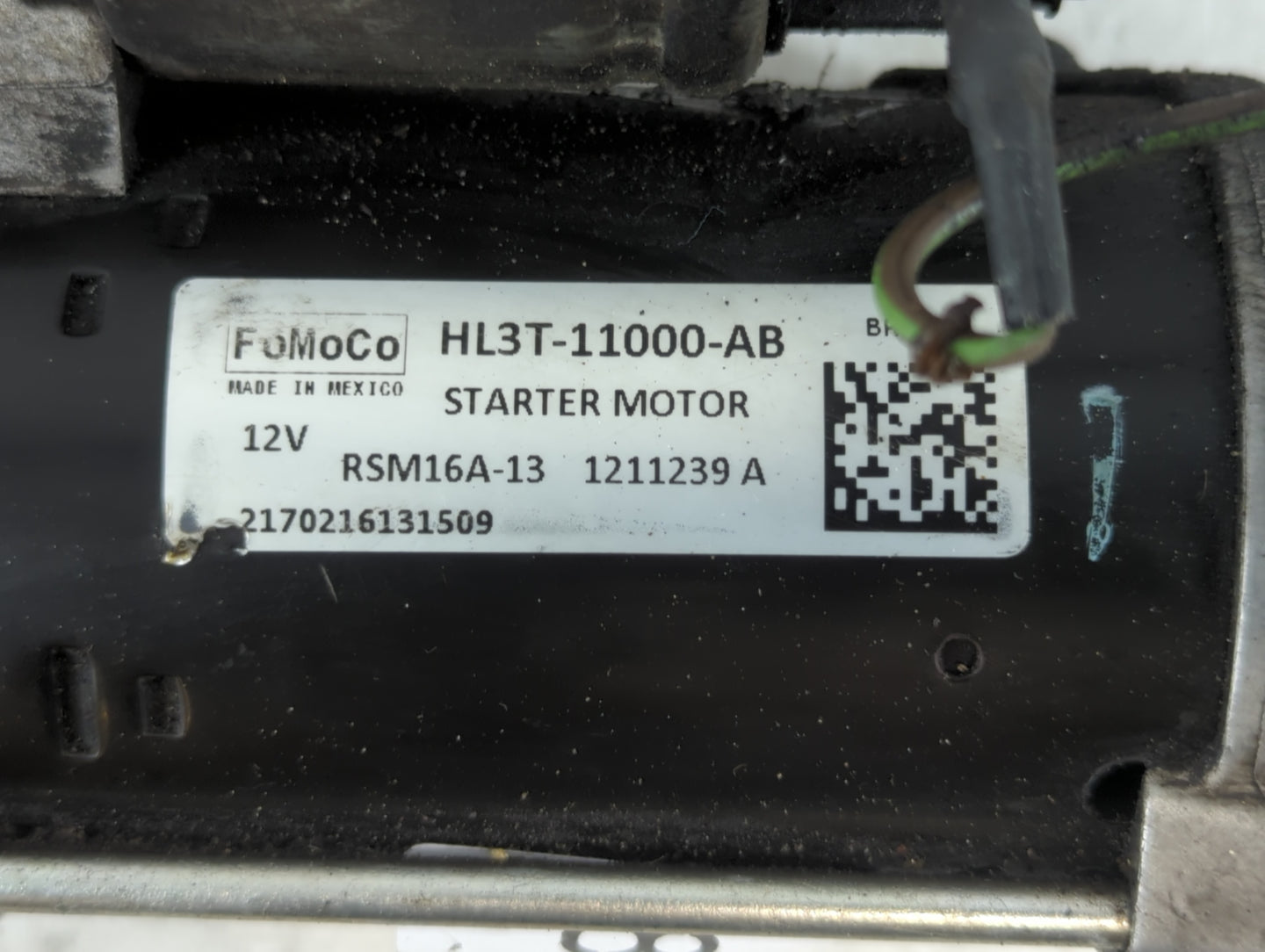 2017 Ford F-150 Car Starter Motor Solenoid OEM P/N:HL3T-11000-AB Fits OEM Used Auto Parts - Oemusedautoparts1.com