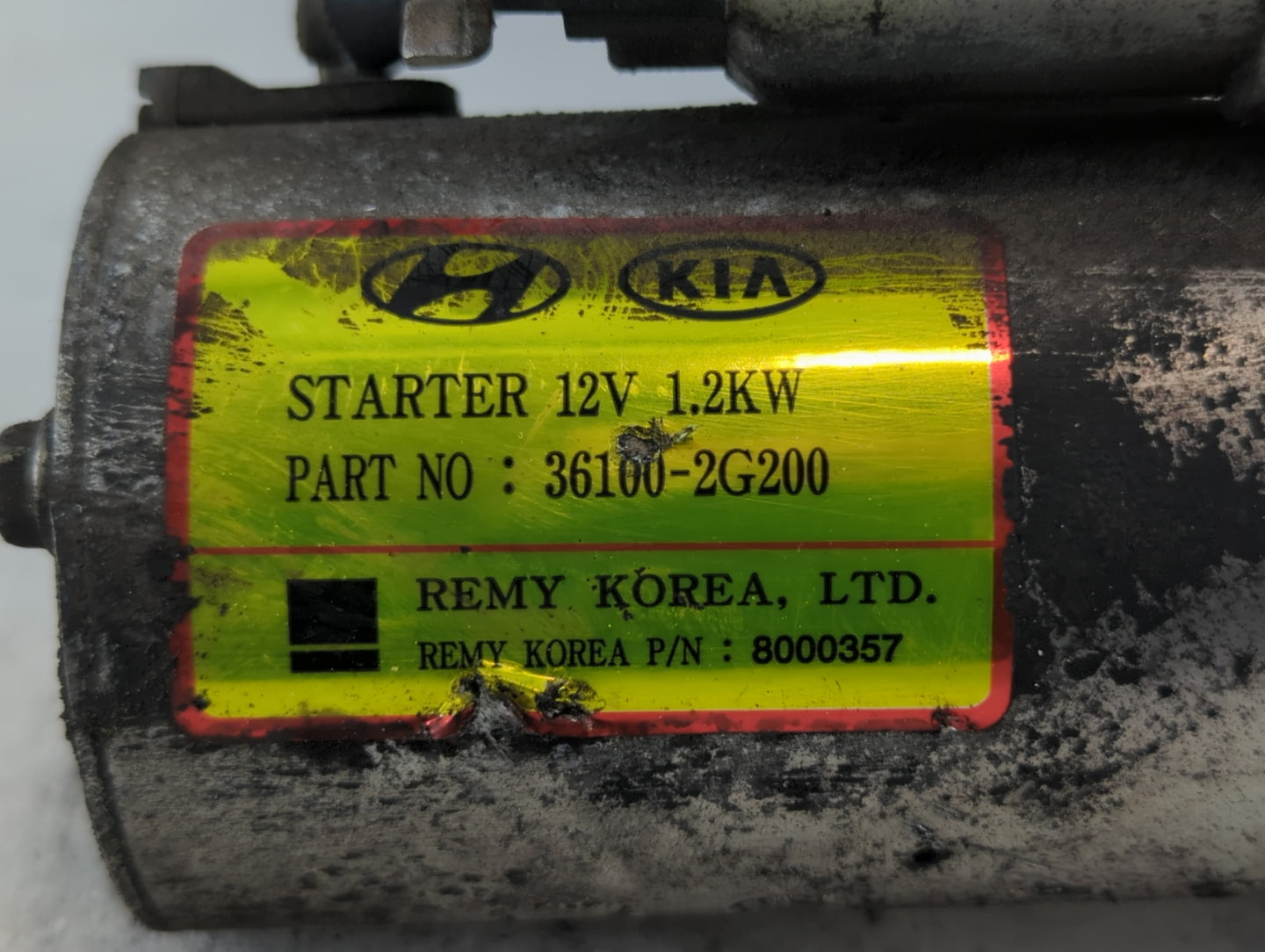 2010-2015 Hyundai Tucson Car Starter Motor Solenoid OEM P/N:36100-2G200 Fits Fits 2008 2009 2010 2011 2012 2013 2014 2015 2016 OEM Used Auto Parts - Oemusedautoparts1.com