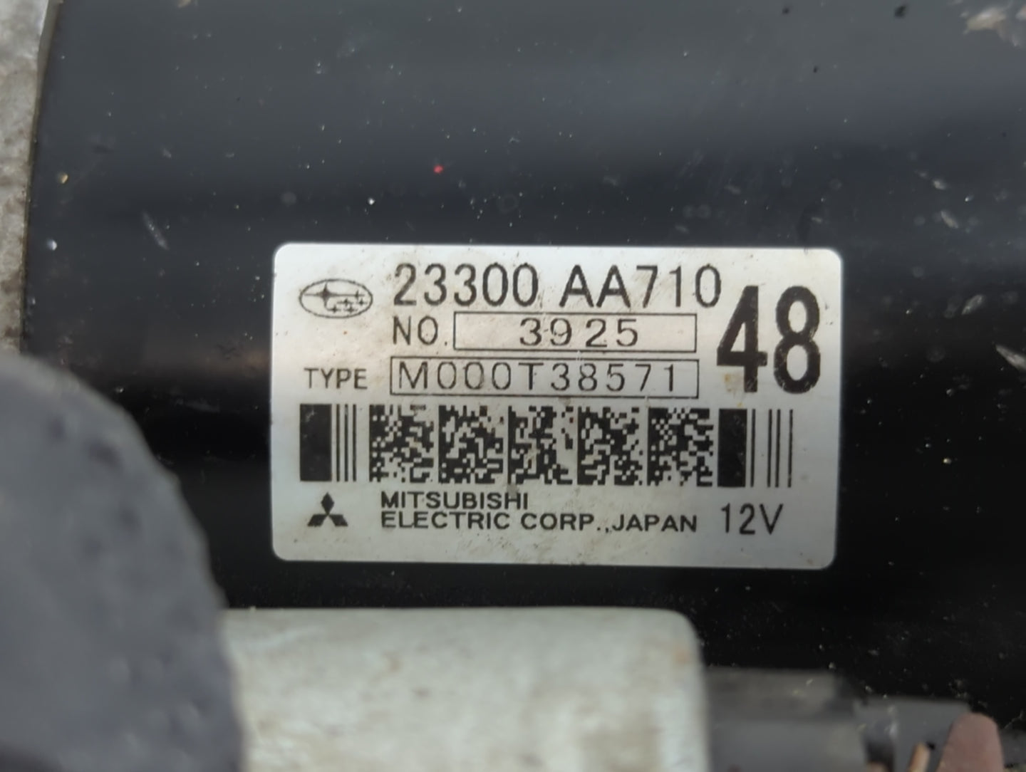2012-2016 Subaru Impreza Car Starter Motor Solenoid OEM P/N:23300 AA710 Fits OEM Used Auto Parts - Oemusedautoparts1.com