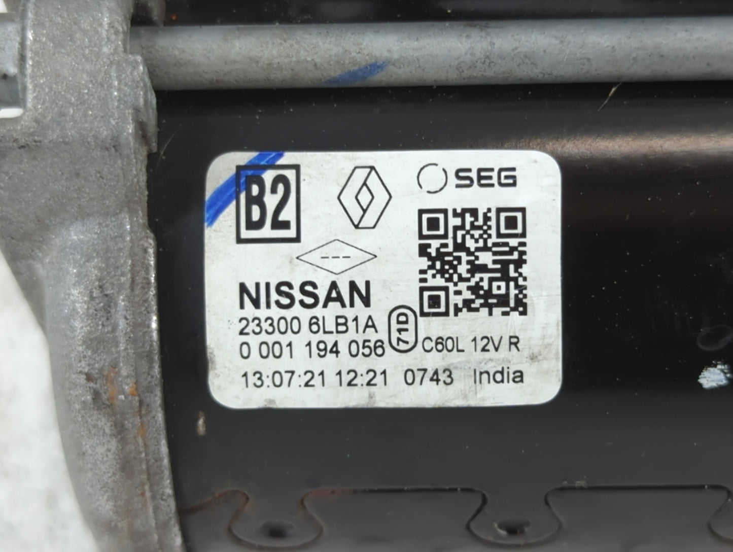 2020-2022 Nissan Sentra Car Starter Motor Solenoid OEM P/N:23300 6LB1A Fits Fits 2020 2021 2022 OEM Used Auto Parts - Oemusedautoparts1.com