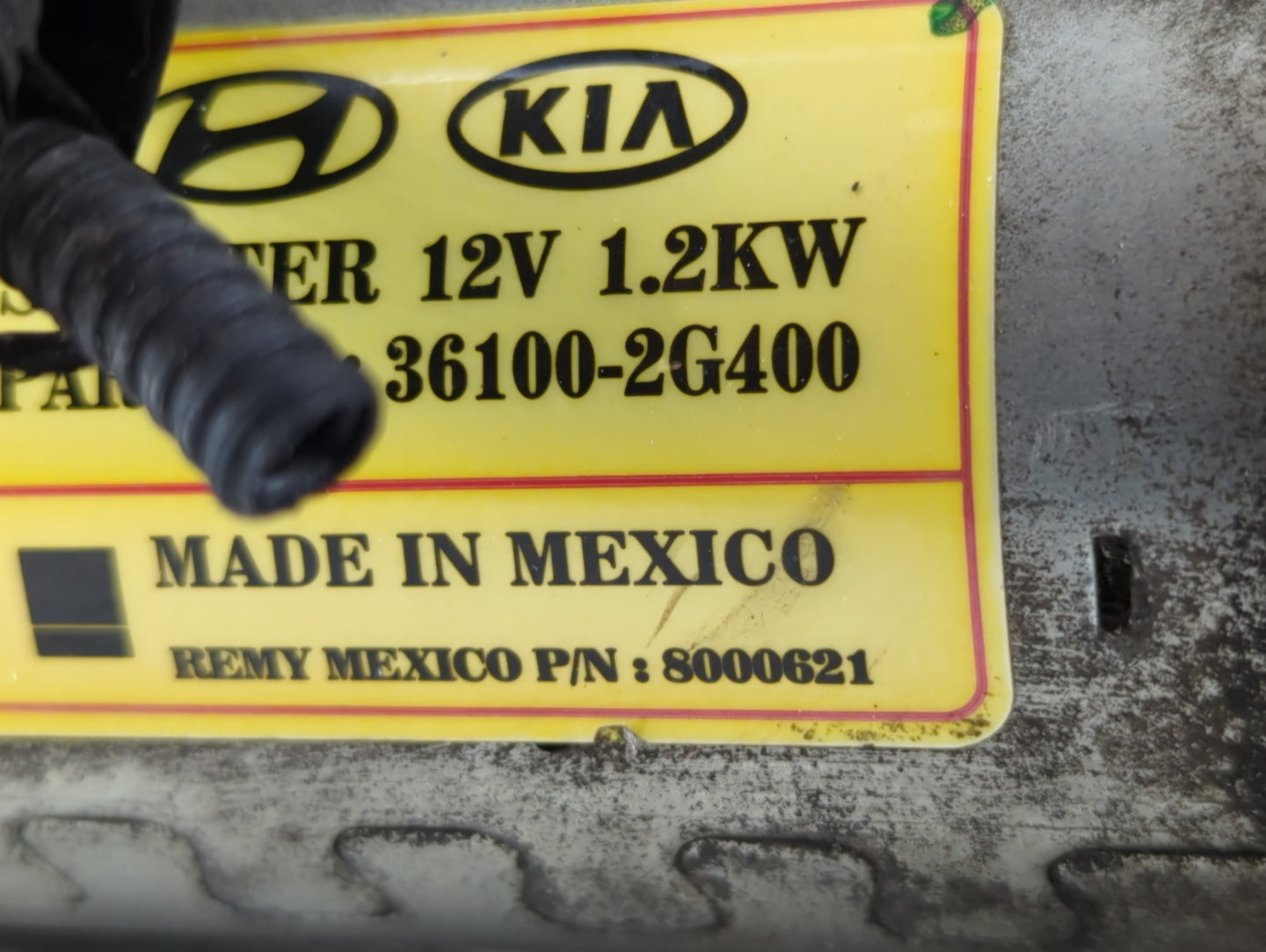 2014-2015 Kia Optima Car Starter Motor Solenoid OEM P/N:36100-2G400 Fits Fits 2014 2015 2016 OEM Used Auto Parts - Oemusedautoparts1.com