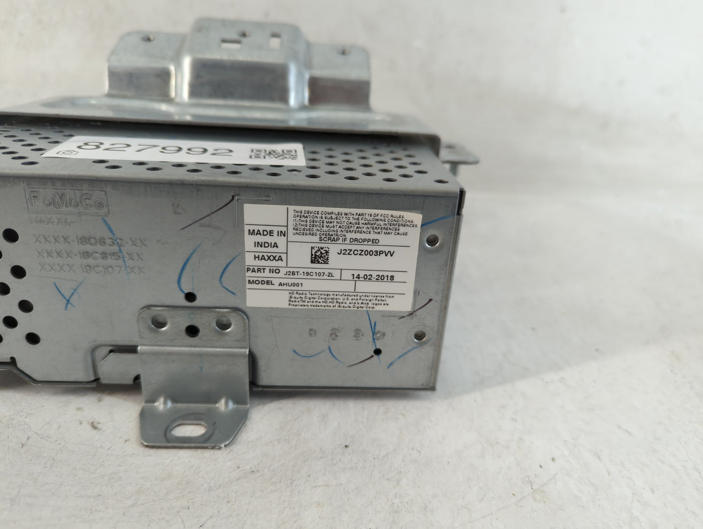 2018-2019 Ford Ecosport Radio AM FM Cd Player Receiver Replacement P/N:J2BT-19C107-ZL Fits Fits 2018 2019 OEM Used Auto Parts - Oemusedautoparts1.com