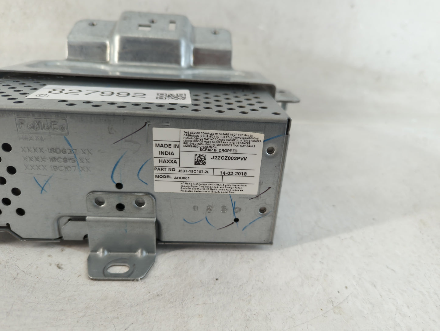 2018-2019 Ford Ecosport Radio AM FM Cd Player Receiver Replacement P/N:J2BT-19C107-ZL Fits Fits 2018 2019 OEM Used Auto Parts - Oemusedautoparts1.com