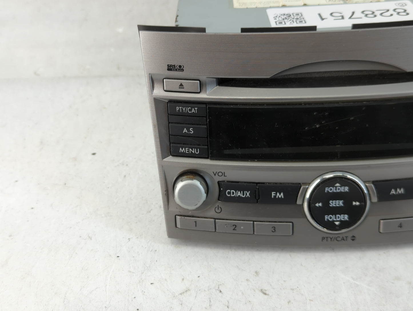 2010-2012 Subaru Legacy Radio AM FM Cd Player Receiver Replacement Fits Fits 2010 2011 2012 OEM Used Auto Parts - Oemusedautoparts1.com