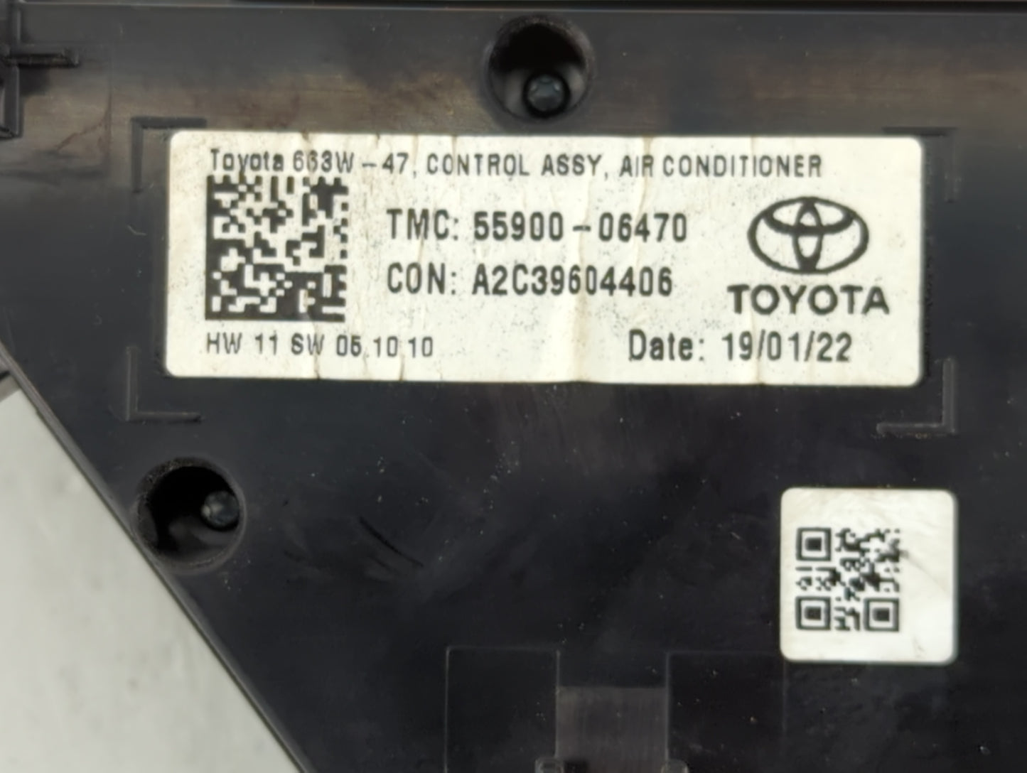 2018-2022 Toyota Camry Climate Control Module Temperature AC/Heater Replacement P/N:55900-06470 Fits Fits 2018 2019 2020 2021 2022 OEM Used Auto Parts - Oemusedautoparts1.com