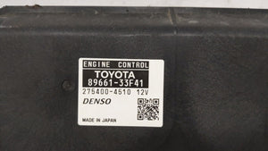 2010 Lexus Es350 PCM Engine Control Computer ECU ECM PCU OEM P/N:89661-33F41 Fits OEM Used Auto Parts