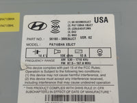 2011-2014 Hyundai Genesis Radio AM FM Cd Player Receiver Replacement P/N:96180-3M630JC7 Fits Fits 2011 2012 2013 2014 OEM Used Auto Parts - Oemusedautoparts1.com