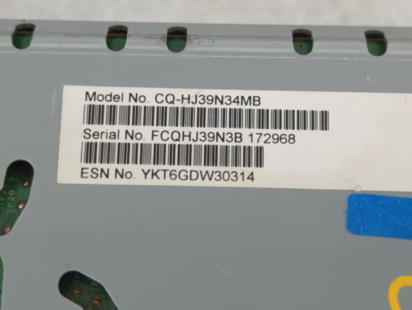 2020 Ford Edge Radio AM FM Cd Player Receiver Replacement P/N:CQ-HJ39N34MB Fits OEM Used Auto Parts - Oemusedautoparts1.com