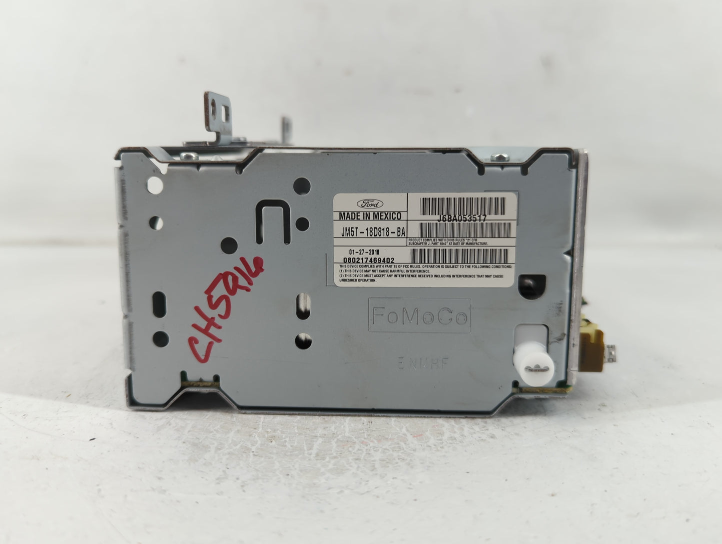 2018 Ford Focus Radio AM FM Cd Player Receiver Replacement P/N:JM5T-18D818-BA Fits OEM Used Auto Parts - Oemusedautoparts1.com