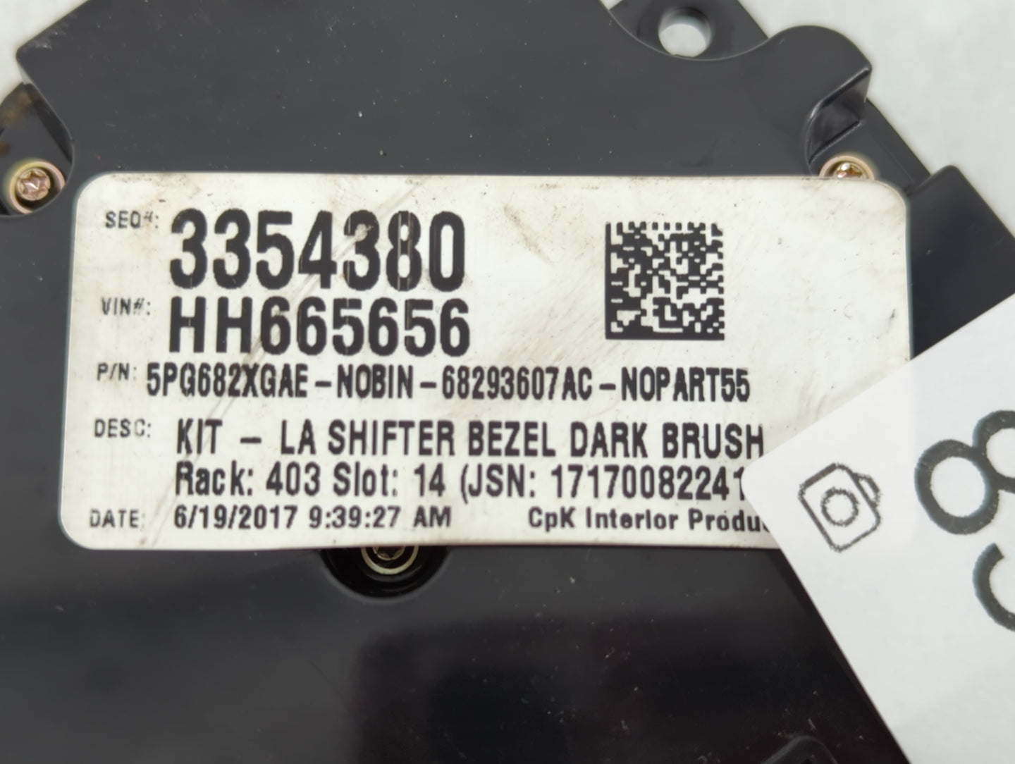 2017 Dodge Challenger Climate Control Module Temperature AC/Heater Replacement P/N:HH665656 3354380, 5PG682XGAE Fits OEM Used Auto Parts - Oemusedautoparts1.com