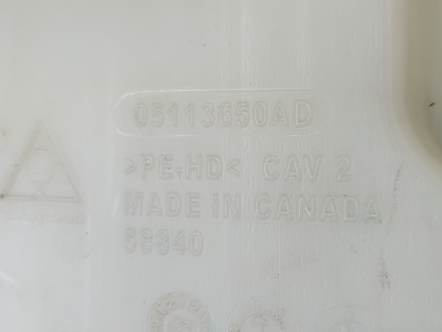 Dodge Caravan Windshield Washer Fluid Reservoir Bottle Oem - Oemusedautoparts1.com