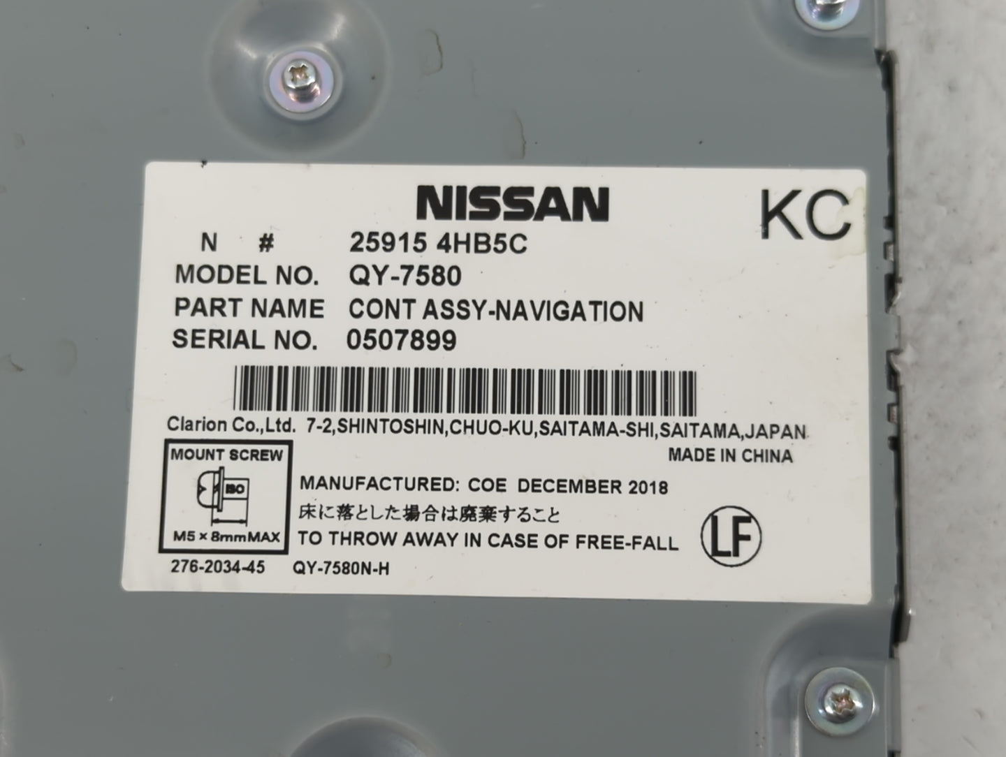 2018-2019 Infiniti Q50 Chassis Control Module Ccm Bcm Body Control - Oemusedautoparts1.com