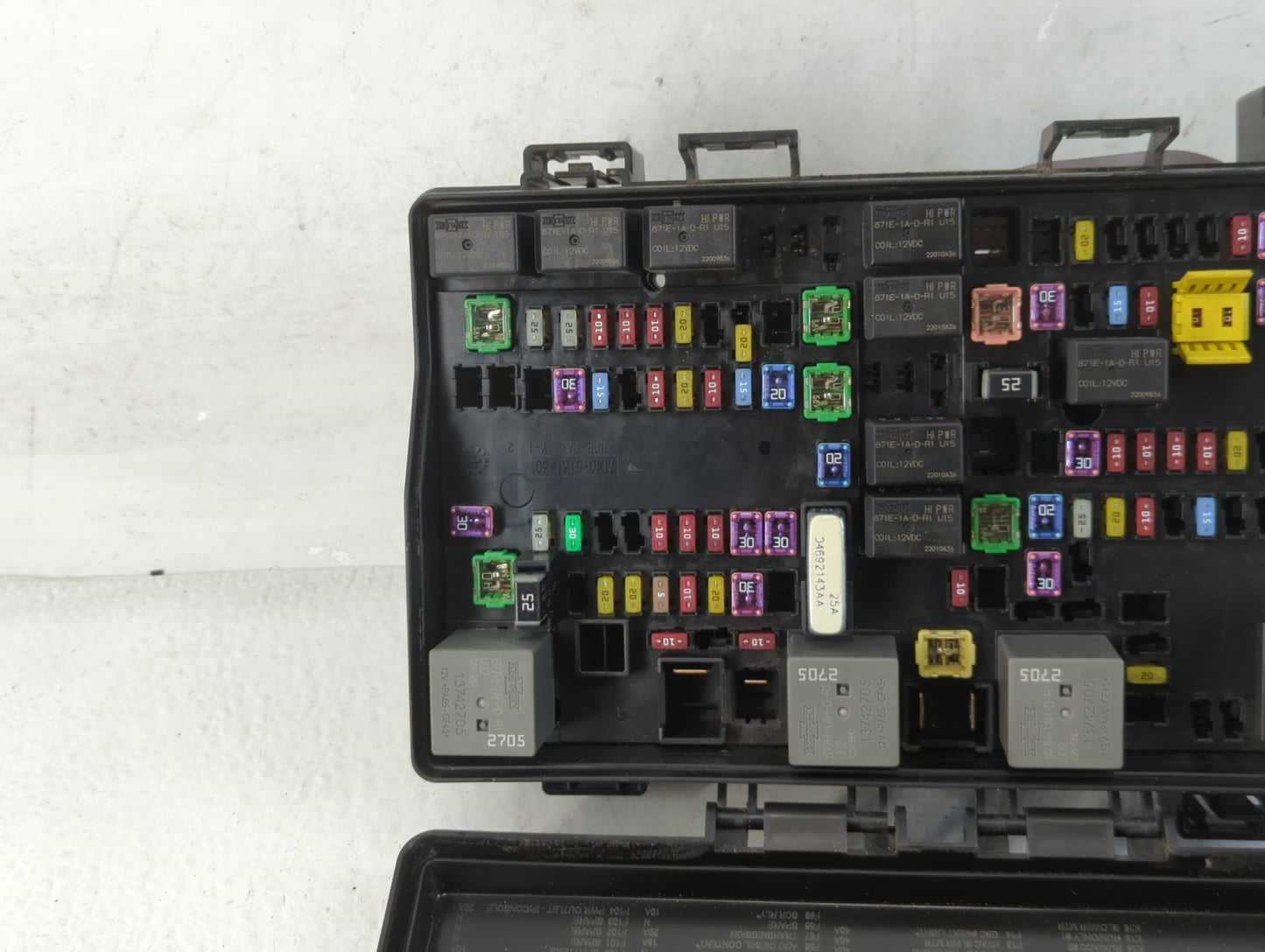 2016 Dodge Ram 1500 Fusebox Fuse Box Panel Relay Module P/N:68322371AD Fits OEM Used Auto Parts - Oemusedautoparts1.com