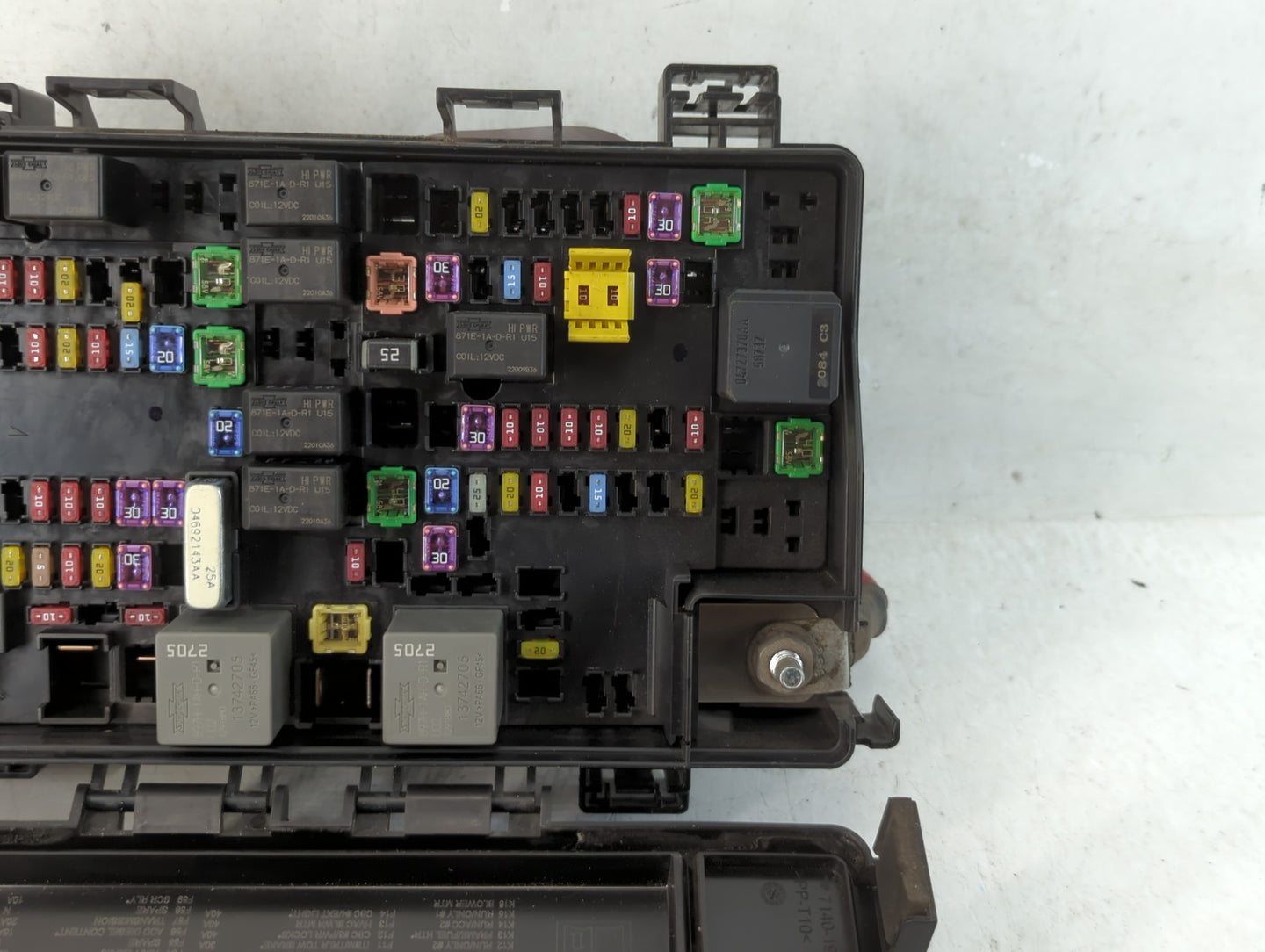 2016 Dodge Ram 1500 Fusebox Fuse Box Panel Relay Module P/N:68322371AD Fits OEM Used Auto Parts - Oemusedautoparts1.com