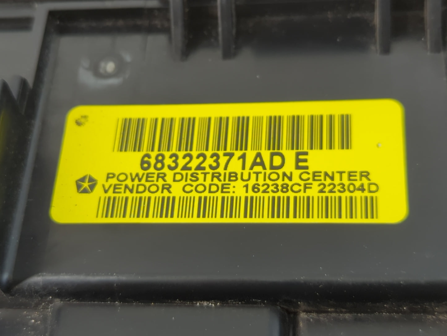 2016 Dodge Ram 1500 Fusebox Fuse Box Panel Relay Module P/N:68322371AD Fits OEM Used Auto Parts - Oemusedautoparts1.com