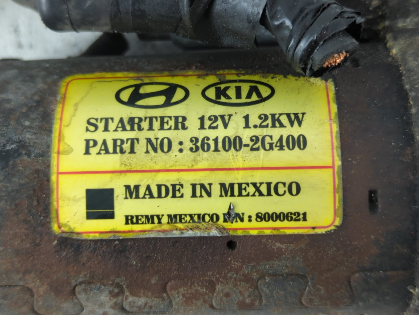 2014-2015 Kia Sorento Car Starter Motor Solenoid OEM P/N:36100-2G400 Fits Fits 2014 2015 2016 OEM Used Auto Parts - Oemusedautoparts1.com