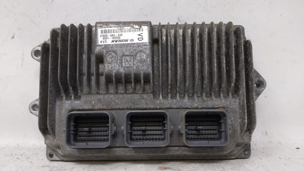 2013 Honda Accord PCM Engine Control Computer ECU ECM PCU OEM P/N:37820-5A2-A91 37820-5A2-A58, 37820-5A3-L59 Fits OEM Used Auto Parts - Oemusedautoparts1.com 