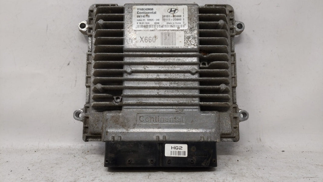 2011-2014 Hyundai Sonata PCM Engine Control Computer ECU ECM PCU OEM P/N:39101-2G678 39101-2G660 Fits Fits 2011 2012 2013 2014 OEM Used Auto Parts - Oemusedautoparts1.com