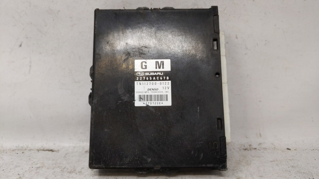 2012 Subaru Legacy PCM Engine Control Computer ECU ECM PCU OEM P/N:22765AC67B Fits OEM Used Auto Parts - Oemusedautoparts1.com 