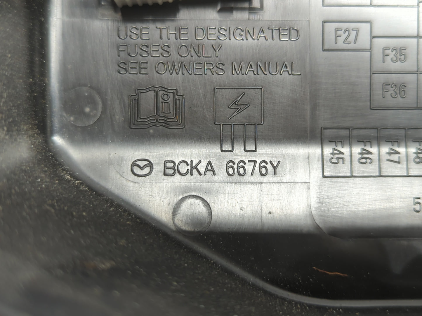 2021 Mazda 3 Fusebox Fuse Box Panel Relay Module P/N:BCKA 6676Y Fits Fits 2020 2022 OEM Used Auto Parts - Oemusedautoparts1.com